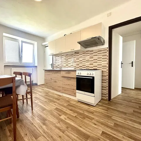 Kuchnia; sprzęt kuchenny, światło dzienne, styl nowoczesny, podłoga drewniana