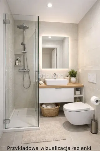 Bagno; pavimento in piastrelle, ristrutturato, luce naturale, stile moderno