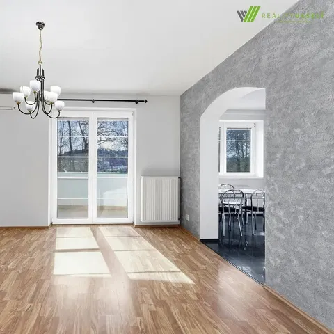 Living room; view, wood floor, natural light, modern style