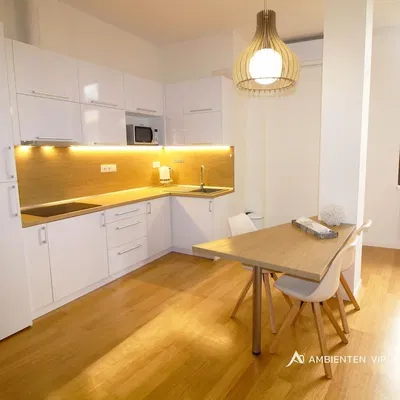 Küche; küchengeräte, moderner stil, tageslicht