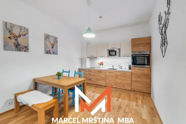 Keuken; moderne stijl, houten vloer, keukenapparatuur