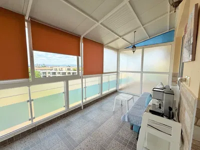 Balcony; view, tile floor