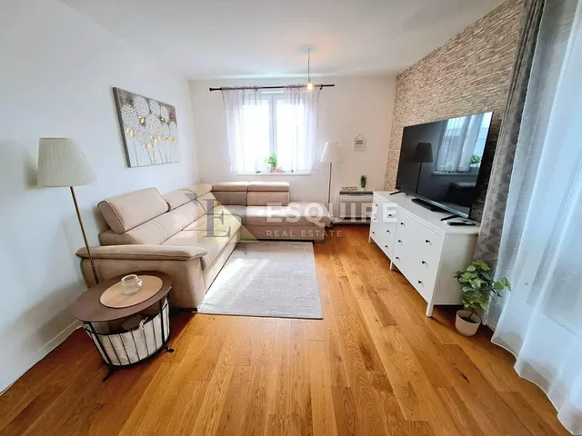 Salon; parquet, lumière naturelle, style moderne