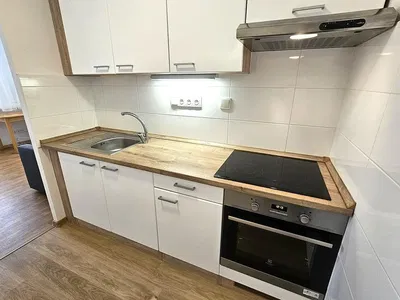 Küche; küchengeräte, renoviert, tageslicht, moderner stil