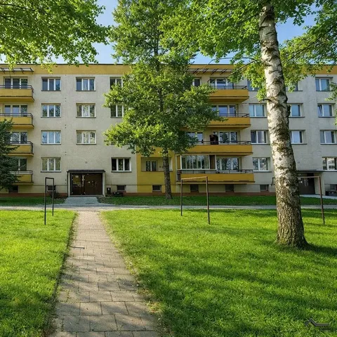 House and surroundings; view