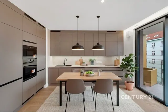 Cucina; elettrodomestici, luce naturale, stile moderno, vista