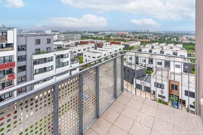 Balkon; blick, fliesenboden