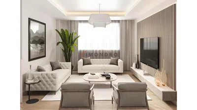 Salon; lumière naturelle, style moderne, parquet