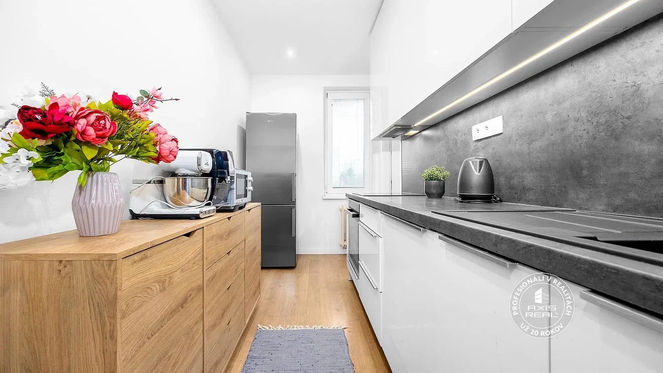 Kuhinja; kuhinjski aparati, prirodno svjetlo, moderni stil