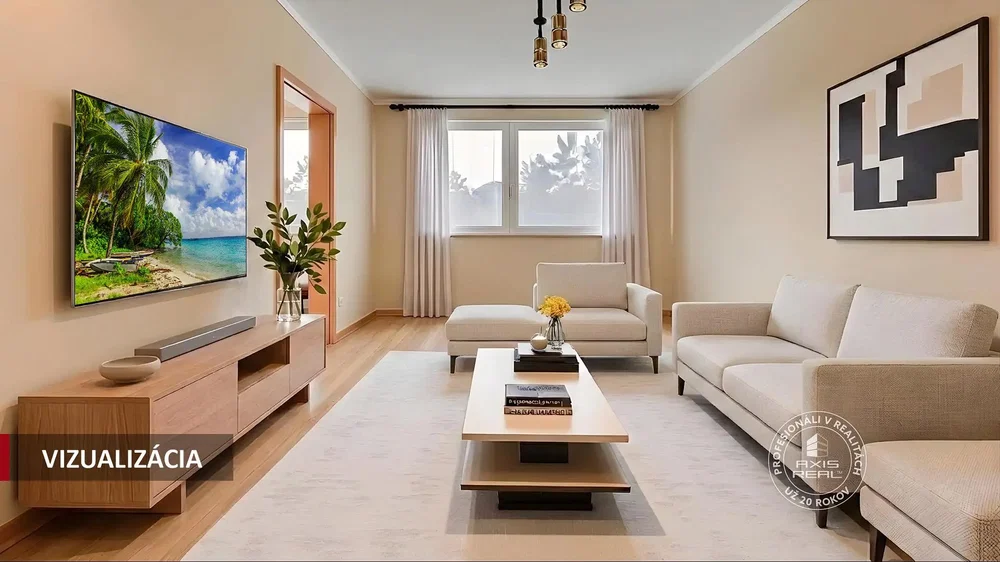 Obývací pokoj; přirozené světlo, moderní styl, dřevěná podlaha