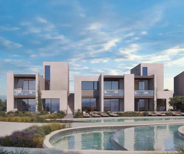 Dům a okolí; výhled