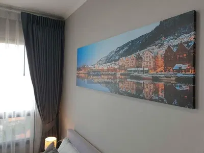 Yatak odası; manzara, modern stil, doğal ışık