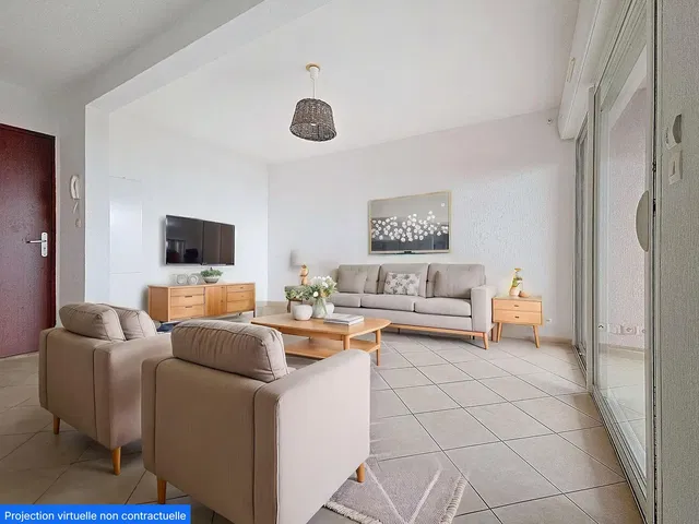 Salon; podłoga z płytek, światło dzienne, styl nowoczesny