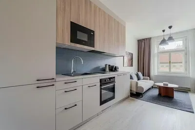 Mutfak; mutfak aletleri, doğal ışık, modern stil