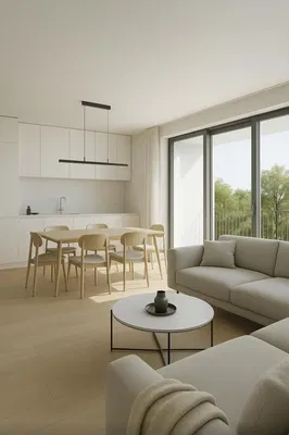 Salon; vue, lumière naturelle, style moderne