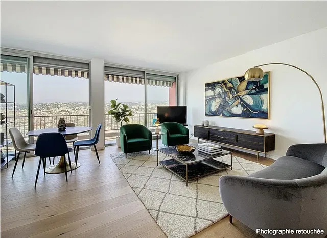 غرفة معيشة; إطلالة, أسلوب عصري, أرضية خشبية, ضوء طبيعي