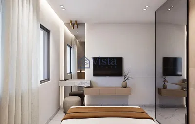 Chambre; style moderne, lumière naturelle