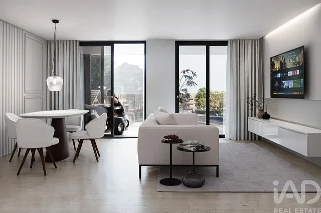 Obývací pokoj; výhled, přirozené světlo, moderní styl