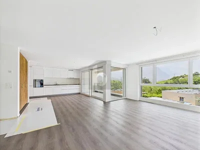 Oturma odası; manzara, ahşap zemin, doğal ışık