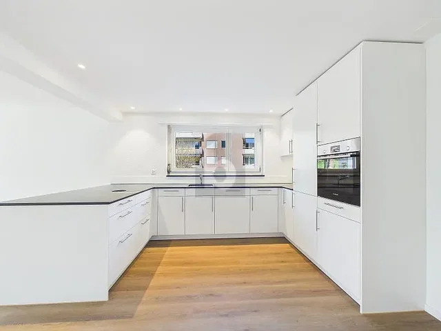 مطبخ; أجهزة المطبخ, إطلالة, أرضية خشبية, ضوء طبيعي, أسلوب عصري