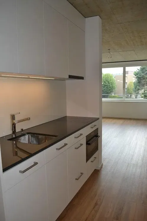 Küche; küchengeräte, blick, tageslicht