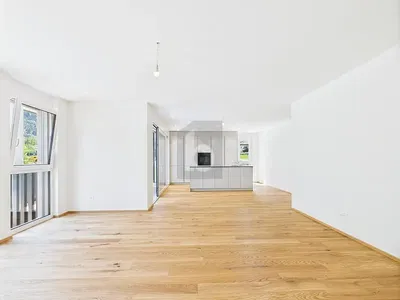Wohnzimmer; holzboden, tageslicht, moderner stil