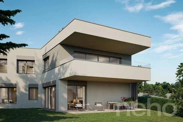 Casa e arredores; vista