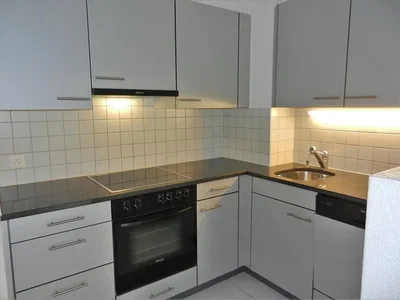 Cucina; elettrodomestici, pavimento in piastrelle, ristrutturato, luce naturale, stile moderno