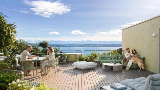 Terrasse; vue, lumière naturelle