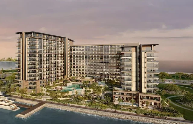 House and surroundings; view