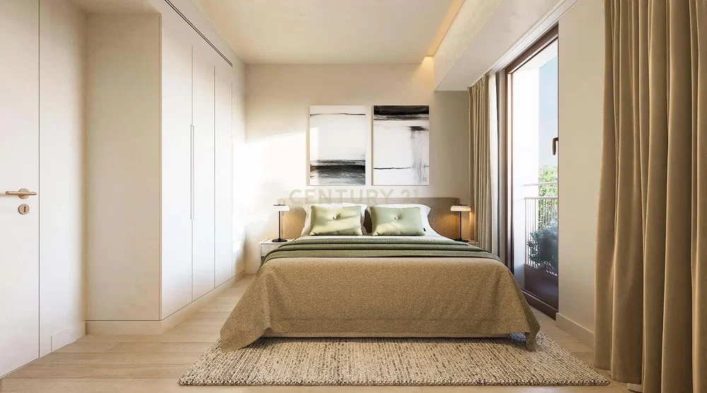 Спаваћа соба; природно светло, модерни стил
