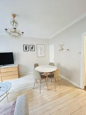 Oturma odası; ahşap zemin, doğal ışık, modern stil