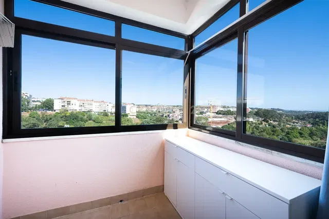 Balcon; vue, carrelage