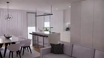 Mutfak; modern stil, doğal ışık