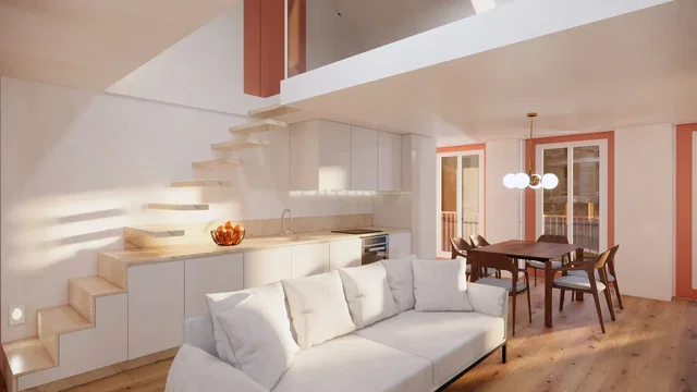 Salón; luz natural, estilo moderno