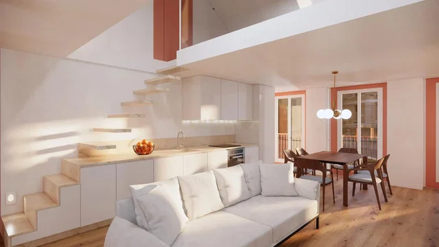 Salón; luz natural, estilo moderno
