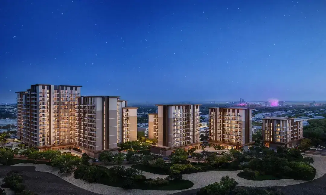 Maison et environs; vue