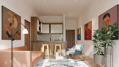 Salon; lumière naturelle, style moderne