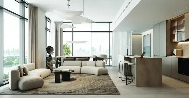 Salón; vista, luz natural, estilo moderno