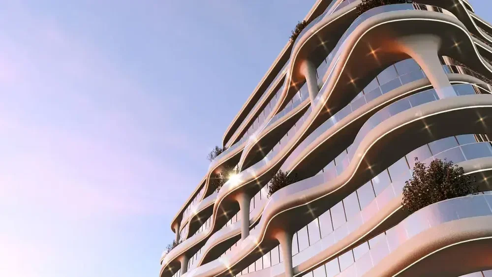 Casa y alrededores; vista, techos altos