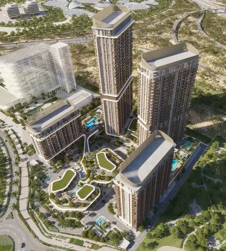 Maison et environs; vue