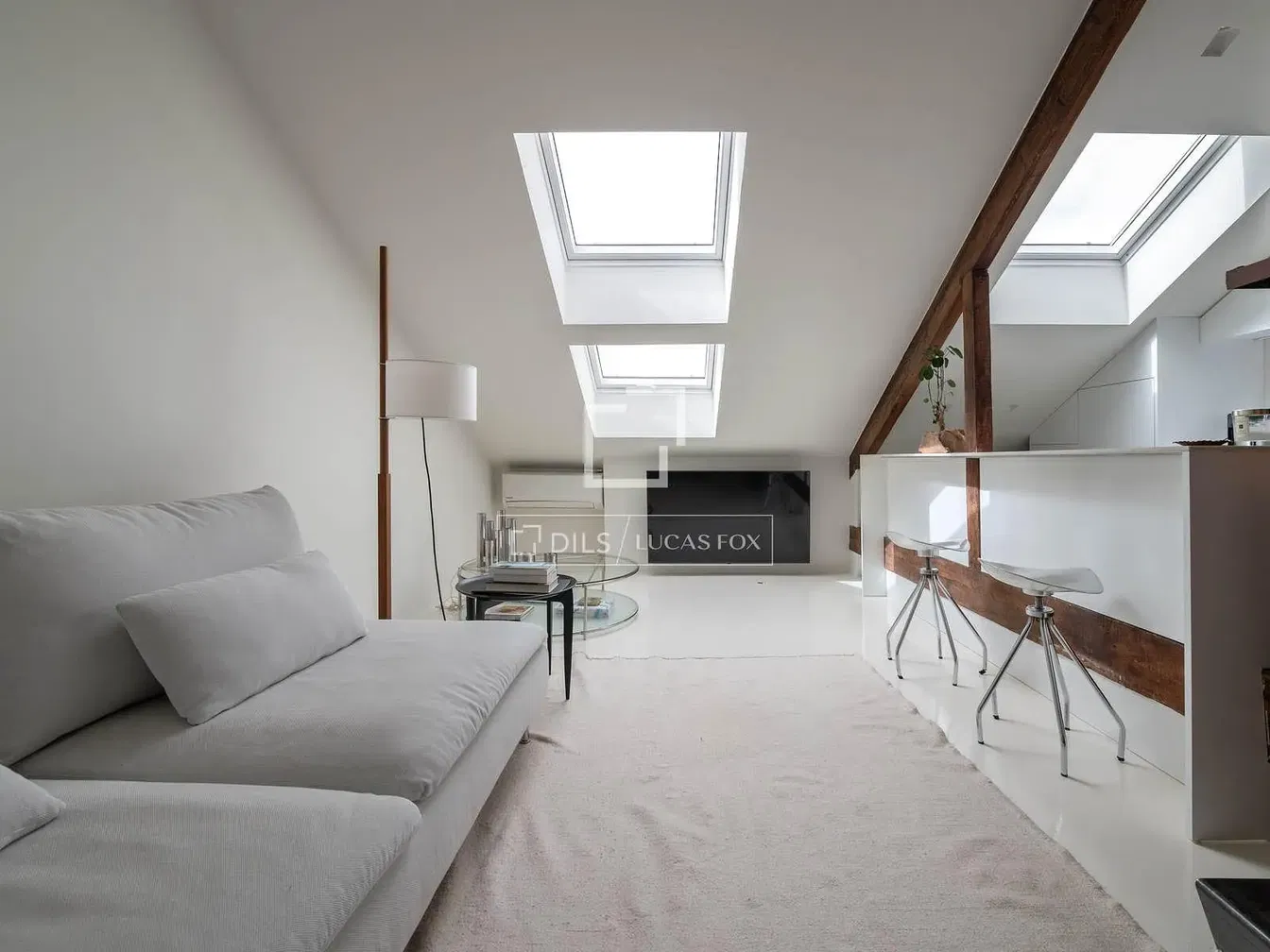 Oturma odası; doğal ışık, modern stil