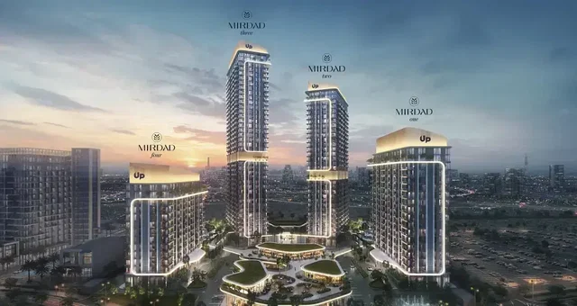 House and surroundings; view