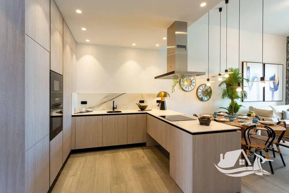 Mutfak; mutfak aletleri, modern stil, doğal ışık, tadilatlı