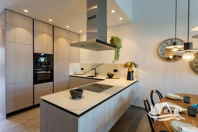 Mutfak; mutfak aletleri, modern stil, tadilatlı, doğal ışık