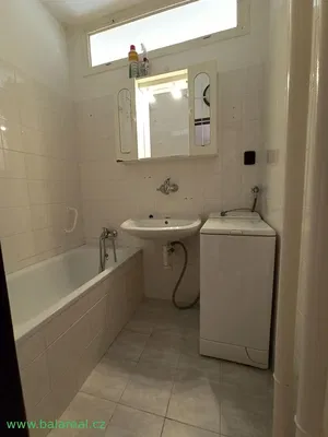 Koupelna; dlažba, přirozené světlo, nutná rekonstrukce