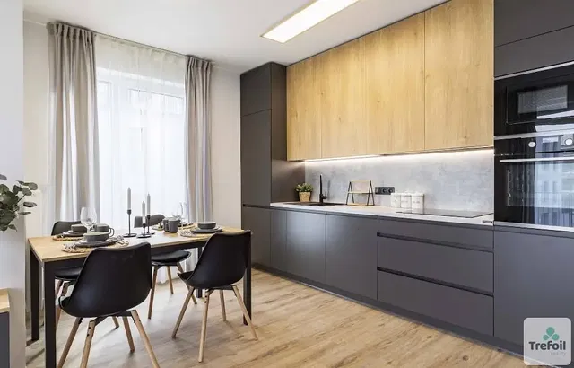 Kitchen; kitchen appliances, natural light, modern style