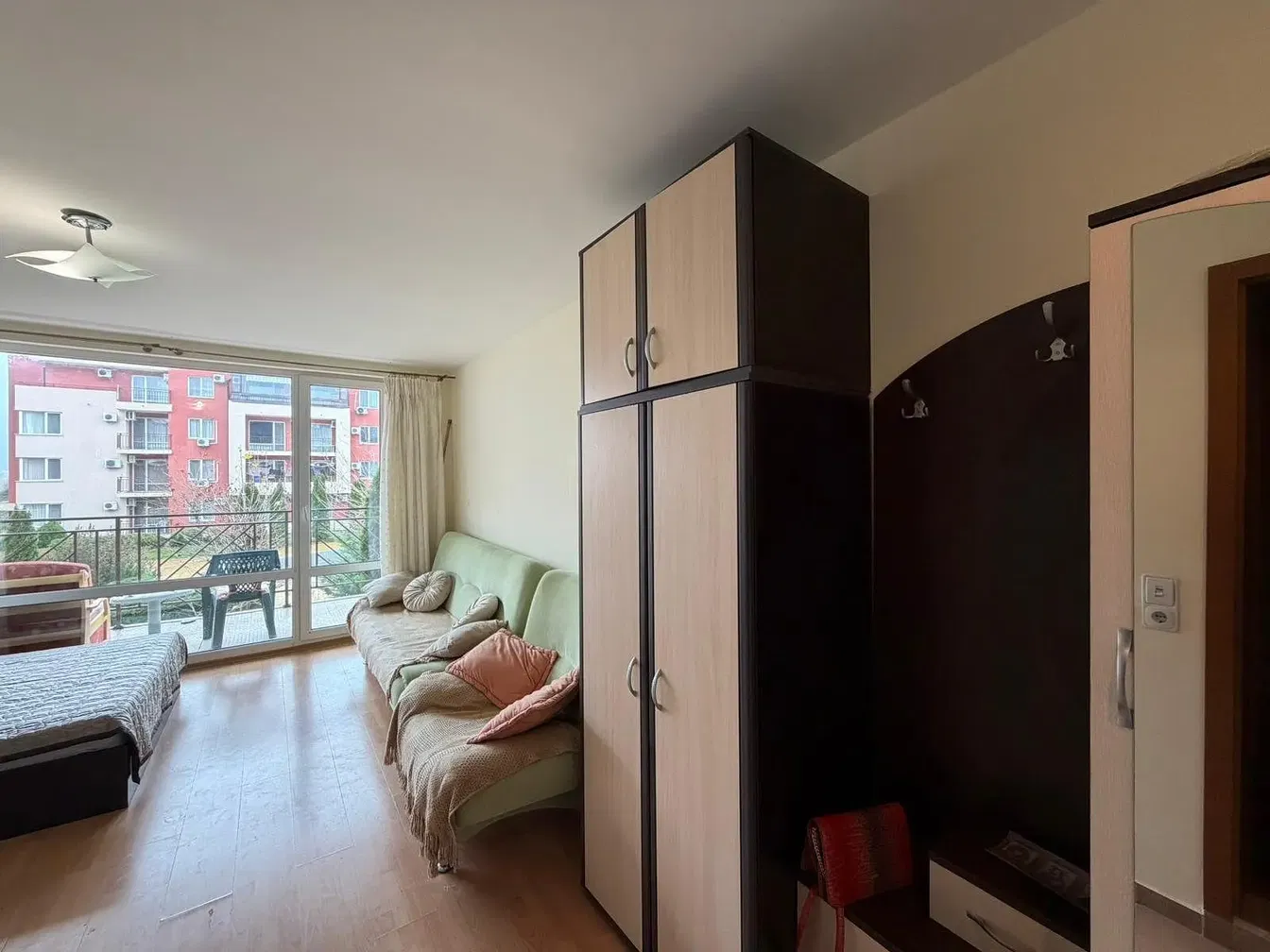 Bedroom; view, wood floor, natural light