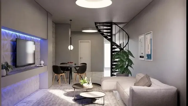 Dnevna soba; prirodno svjetlo, moderni stil, pločice