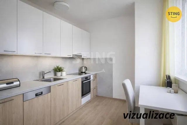 Kuchyňa; kuchynské spotrebiče, moderný štýl, drevená podlaha, prirodzené svetlo